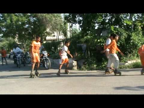 Kanwar on skating from Neelkanth , Haridwar to Greater Noida by Rajnikant Thakur and his team