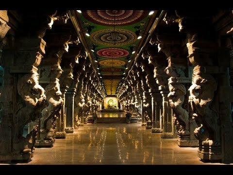 Madurai Thousand Pillar Hall Meenakshi Temple Ancient Stone Sculpture,India *HD*